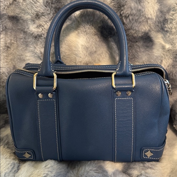MCM Blue Leather Handbag w/Accessories - Picture 3 of 6